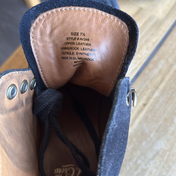 J.Crew  Kenton Navy Blue Suede Pacer Boots-sz 7.5M. Mint!! - Picture 5 of 10